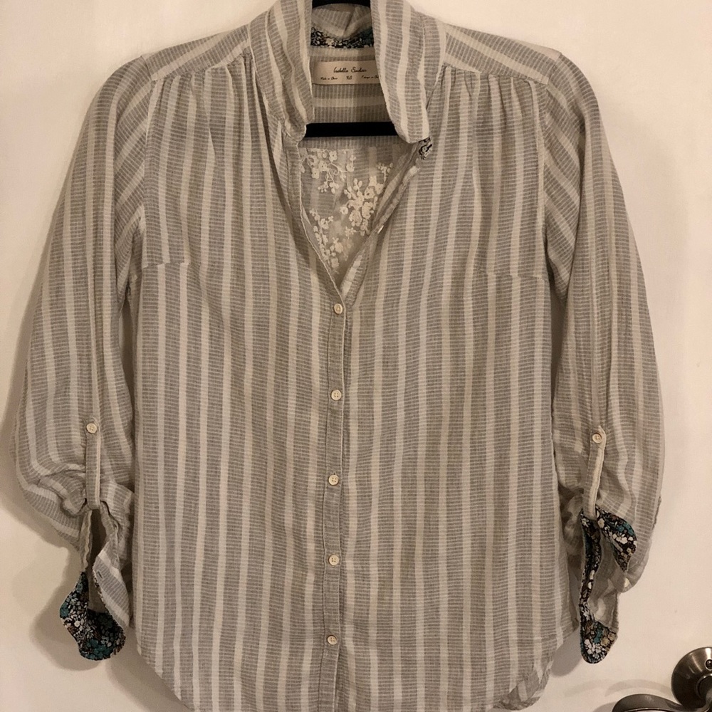 Grey & White button down